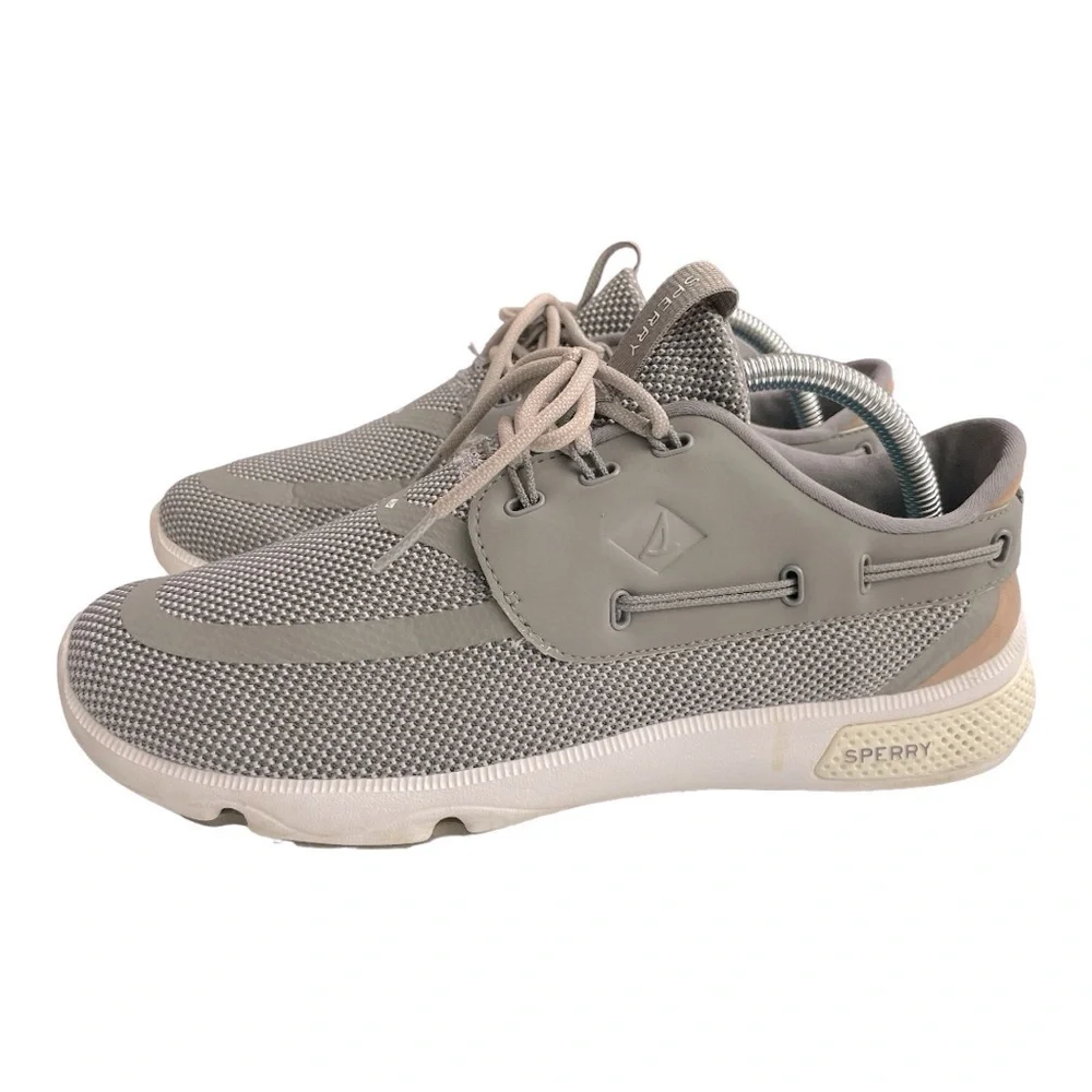 Sperry Boating Gray Shoe Sneaker 7 Seas 3-Eye Men's #60687 Size 8.5 M